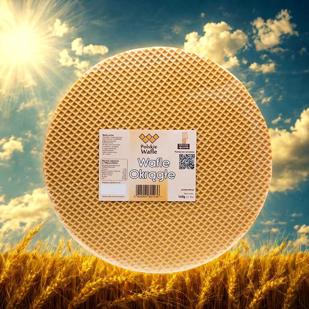 Wafle suche okrągłe Tortowe 140g